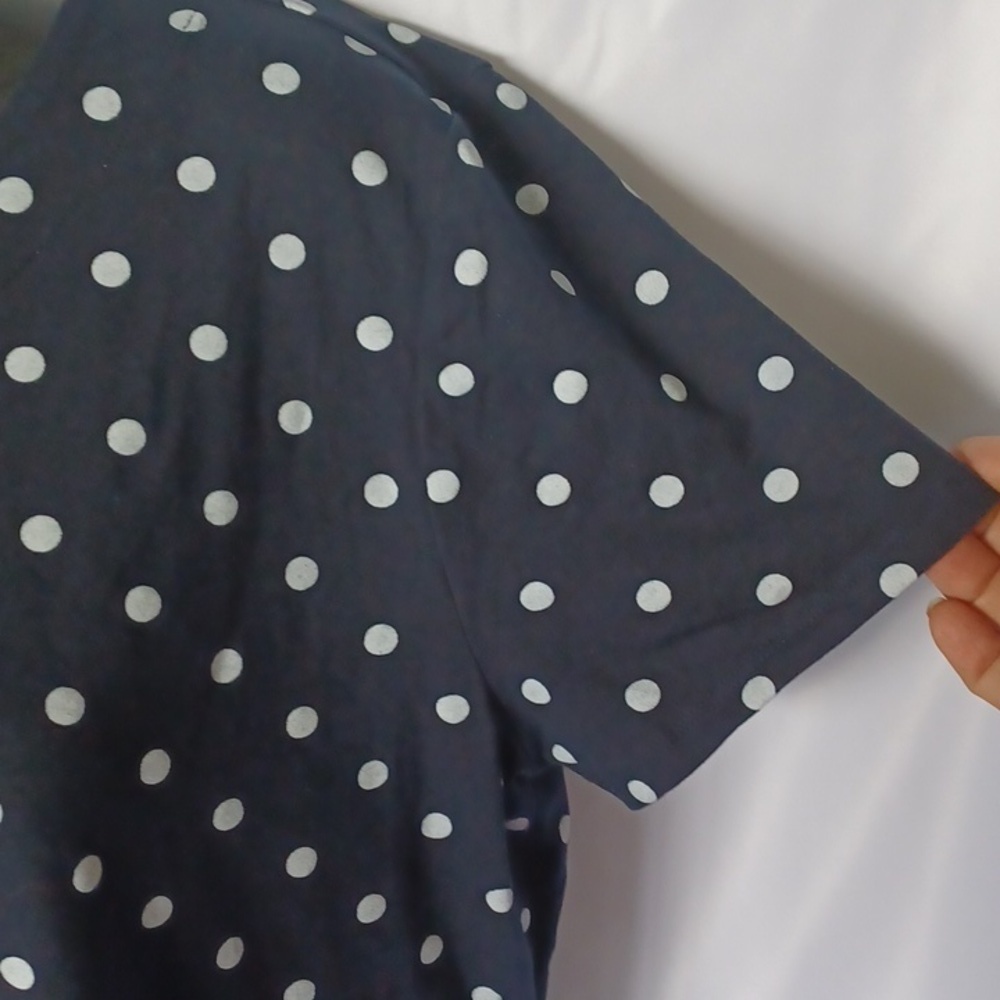 Tommy Hilfiger Dress, Large, Navy w/white polka dots - Picture 3 of 7